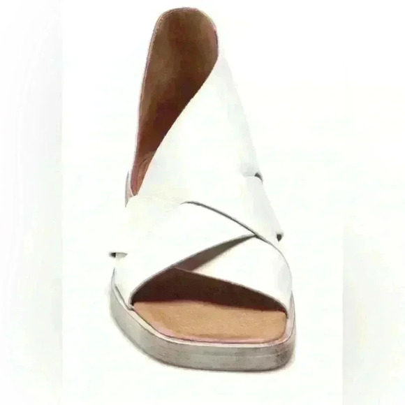 NWOT FREE PEOPLE women’s Sun Valley open toe stacked heel white Sandal sz EU 40 - Picture 5 of 12